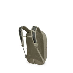 Osprey Farpoint Fairview Travel Daypack in Sawdust-Olive Tan - rear three-quarter view