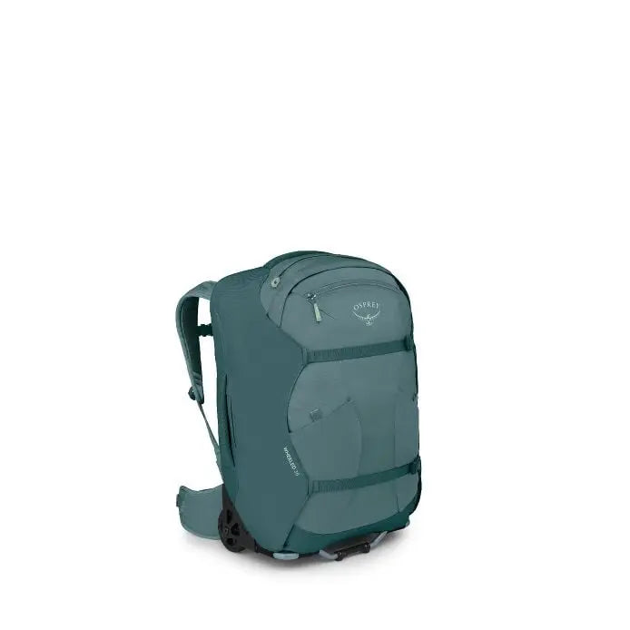 Osprey Farpoint Fairview Carry-On Wheeled Travel Pack 36L in Cascade Blue-Torrent Blue - view 4