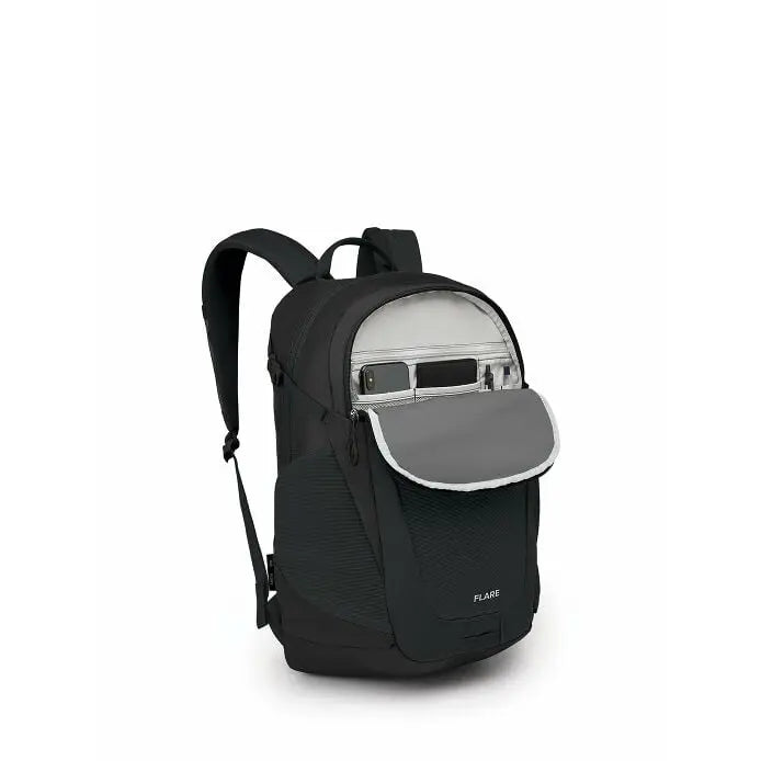 Osprey Flare 27 backpack in Black - alternate side view