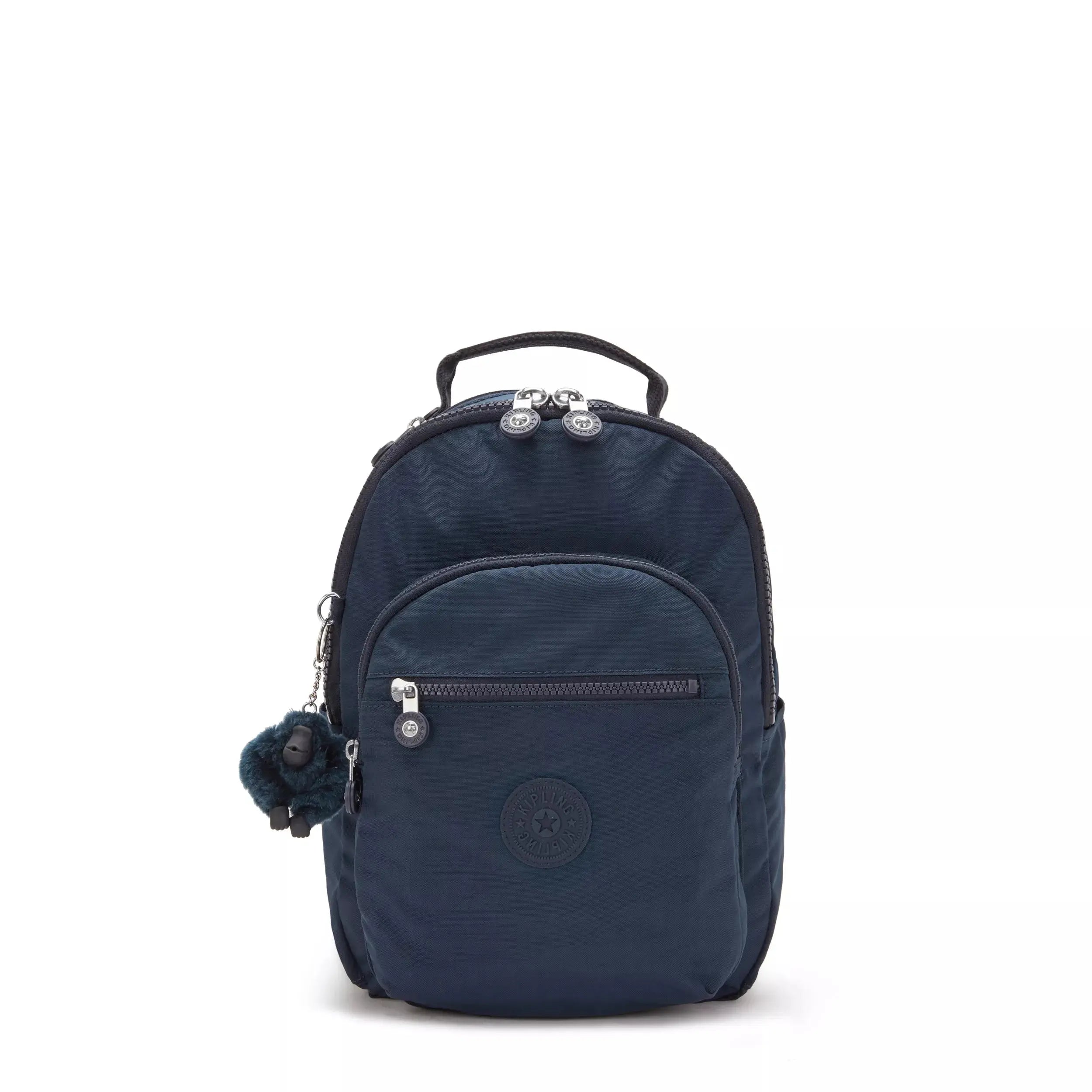 Kipling Seoul Small Tablet Backpack in Blue Bleu 2, front view
