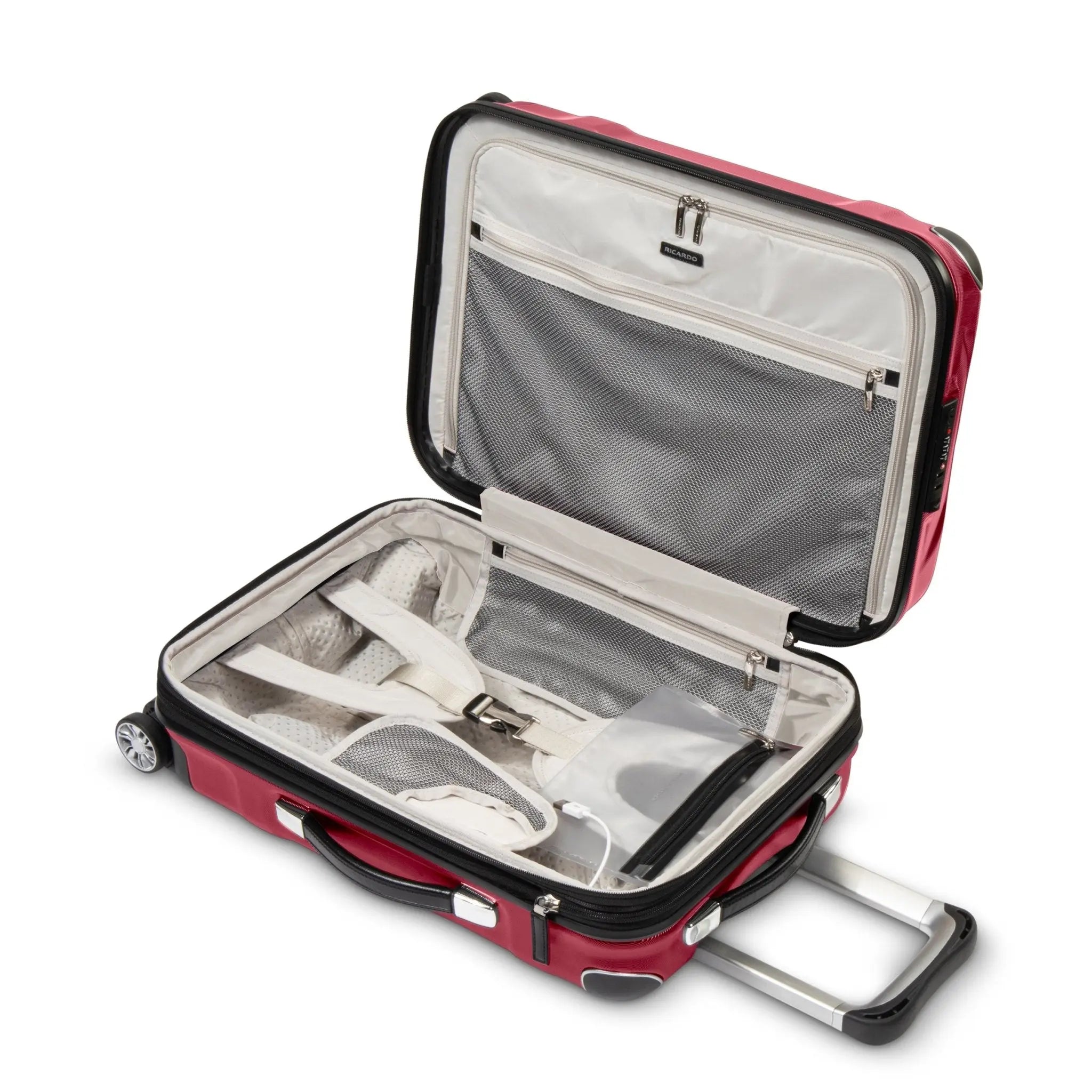 Ricardo Beverly Hills Rodeo Drive 2.0 Hardside Carry-On Expandable Spinner - Crimson