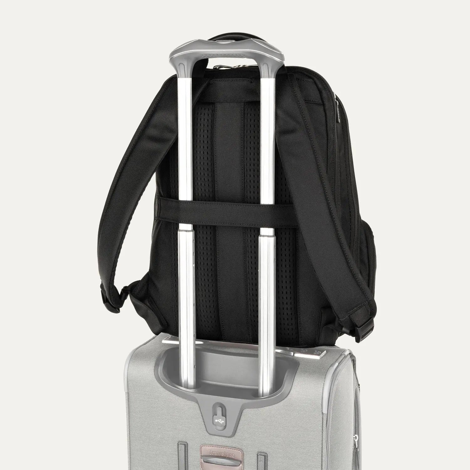 Travelpro Platinum Elite Business Laptop Backpack 27L in Black - trolley strap