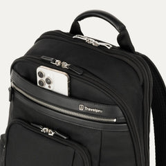 Travelpro Platinum Elite Business Laptop Backpack 27L in Black - QuickSlip pocket