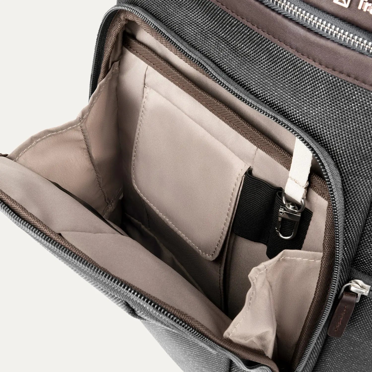 Travelpro Platinum Elite Business Laptop Backpack 27L in Vintage Grey - organizer