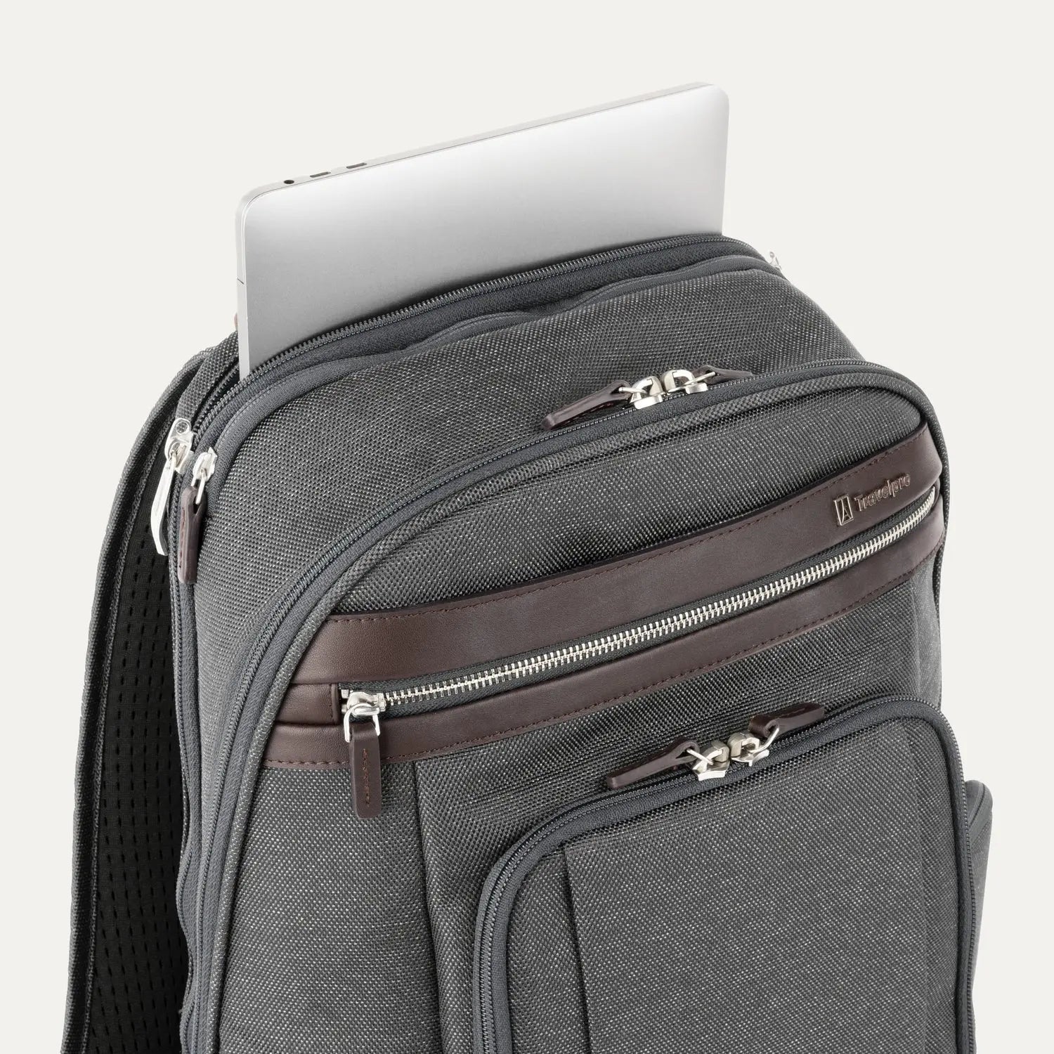 Travelpro Platinum Elite Business Laptop Backpack 27L in Vintage Grey - laptop sleeve