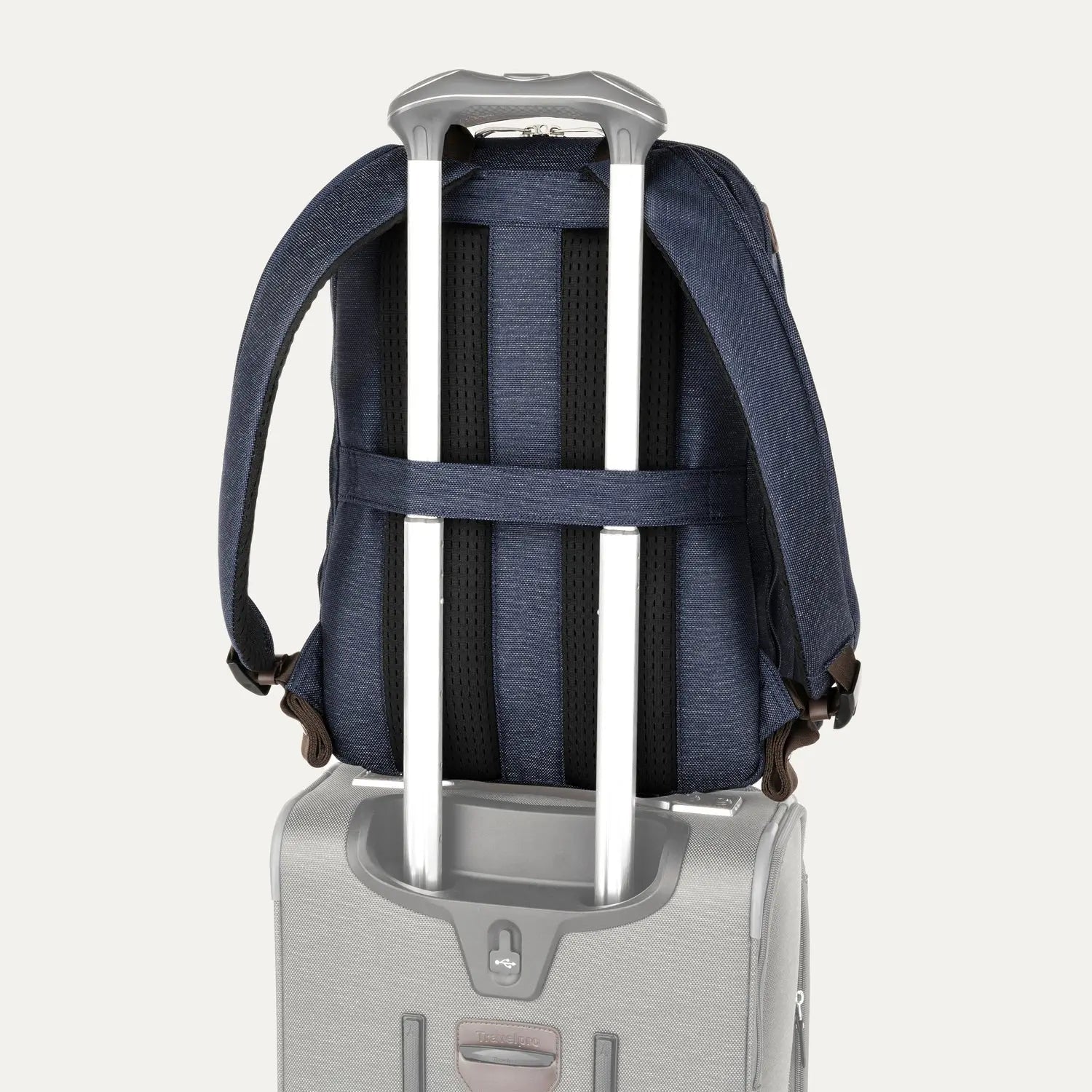 Travelpro Platinum Elite Business Laptop Backpack 27L in True Navy - trolley strap