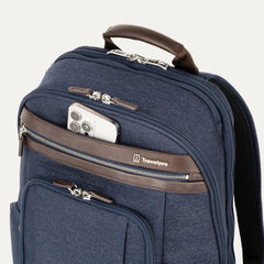 Travelpro Platinum Elite Business Laptop Backpack 27L in True Navy - QuickSlip pocket