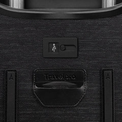 Travelpro Platinum Elite Carry-On Spinner in Intrigue Black - front view