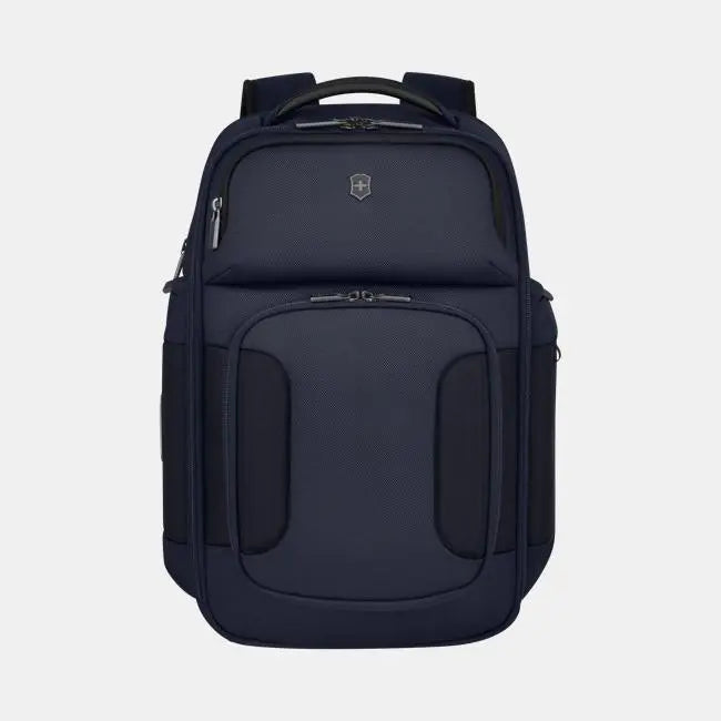 Victorinox Werks Traveler 7.0 Deluxe Backpack, Backpack with 15.6'' Laptop and 11'' Tablet Compartment, Navy Blue