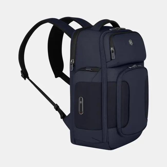 Victorinox Werks Traveler 7.0 Deluxe Backpack, Backpack with 15.6'' Laptop and 11'' Tablet Compartment, Navy Blue