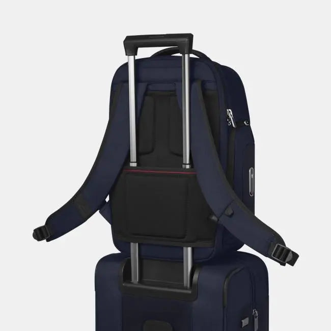 Victorinox Werks Traveler 7.0 Deluxe Backpack, Backpack with 15.6'' Laptop and 11'' Tablet Compartment, Navy Blue
