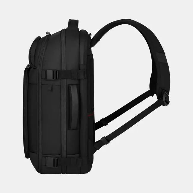 Victorinox Werks Traveler 7.0 Boarding Bag, Backpack with 15.6'' Laptop and 11'' Tablet Compartment, Black