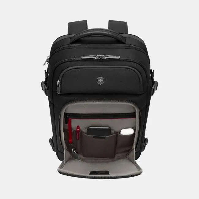 Victorinox Werks Traveler 7.0 Boarding Bag, Backpack with 15.6'' Laptop and 11'' Tablet Compartment, Black