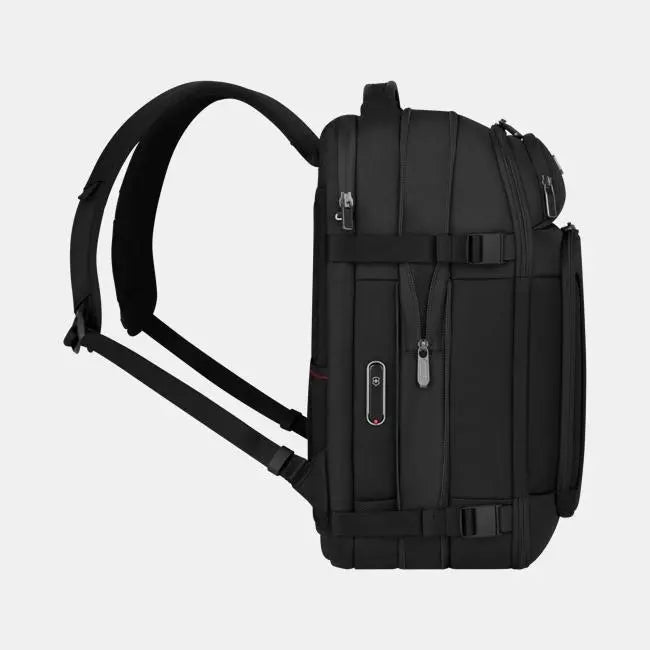Victorinox Werks Traveler 7.0 Boarding Bag, Backpack with 15.6'' Laptop and 11'' Tablet Compartment, Black