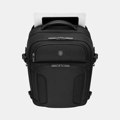 Victorinox Werks Traveler 7.0 Boarding Bag, Backpack with 15.6'' Laptop and 11'' Tablet Compartment, Black