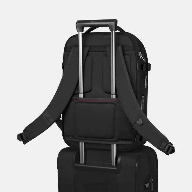Victorinox Werks Traveler 7.0 Boarding Bag, Backpack with 15.6'' Laptop and 11'' Tablet Compartment, Black