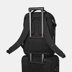 Victorinox Werks Traveler 7.0 Boarding Bag, Backpack with 15.6'' Laptop and 11'' Tablet Compartment, Black