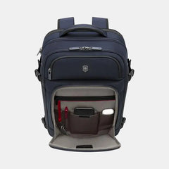 Victorinox Werks Traveler 7.0 Boarding Bag, Backpack with 15.6'' Laptop and 11'' Tablet Compartment, Navy Blue