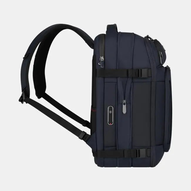 Victorinox Werks Traveler 7.0 Boarding Bag, Backpack with 15.6'' Laptop and 11'' Tablet Compartment, Navy Blue