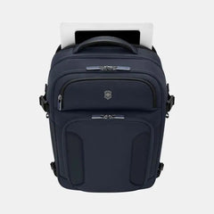 Victorinox Werks Traveler 7.0 Boarding Bag, Backpack with 15.6'' Laptop and 11'' Tablet Compartment, Navy Blue