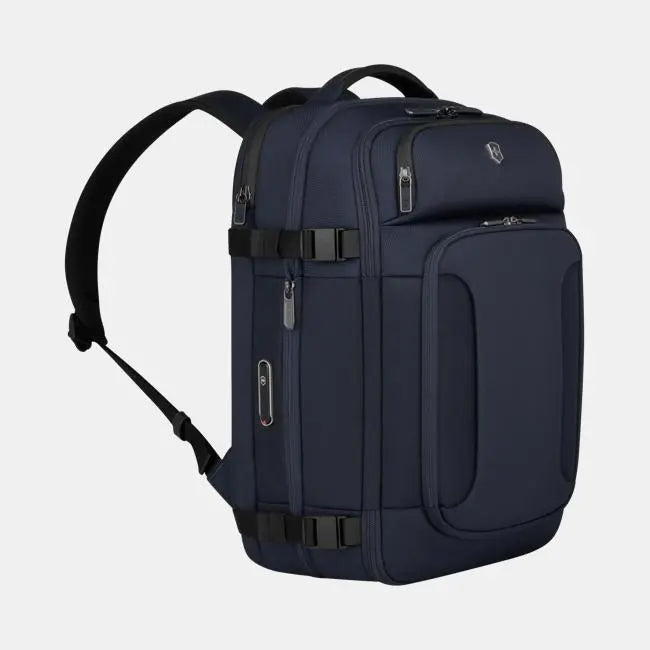 Victorinox Werks Traveler 7.0 Boarding Bag, Backpack with 15.6'' Laptop and 11'' Tablet Compartment, Navy Blue