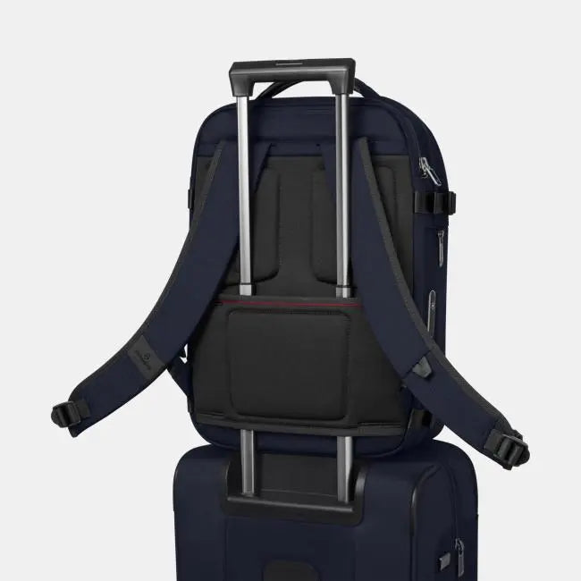 Victorinox Werks Traveler 7.0 Boarding Bag, Backpack with 15.6'' Laptop and 11'' Tablet Compartment, Navy Blue