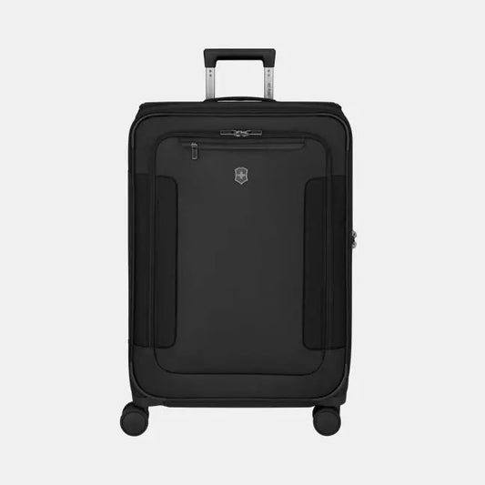 Victorinox Werks Traveler 7.0 Medium Case, 8-Wheel Softside Expandable Travel Case, Black