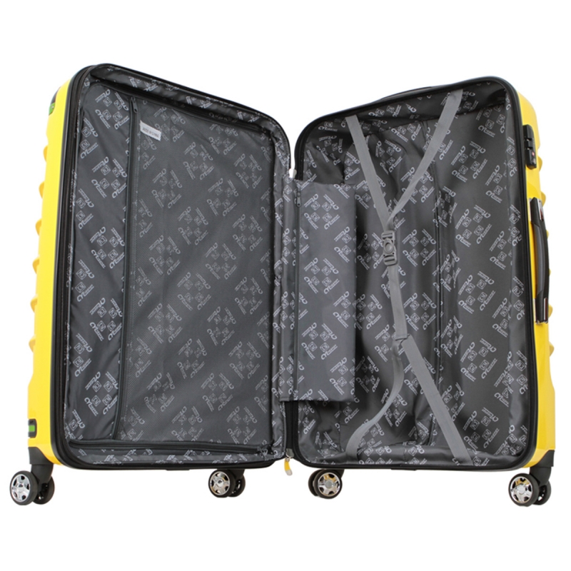 Gabbiano Barcelona Ballistic Nylon 3-piece Black Expandable Softside  Spinner Luggage Set