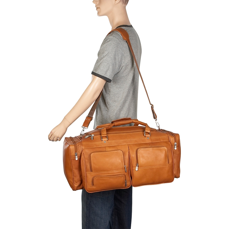 Piel Leather 2022 Leather Duffel Bag On Wheels — Bag and Baggage